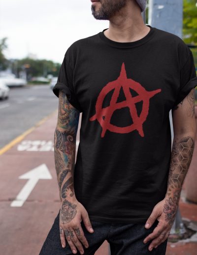 Anarchy Red Anarchist Symbol Unisex Organic Cotton T-shirt