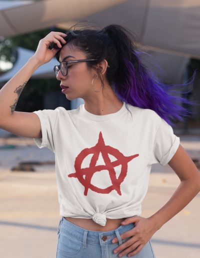 Anarchy Red Anarchist Symbol Unisex Organic Cotton T-shirt