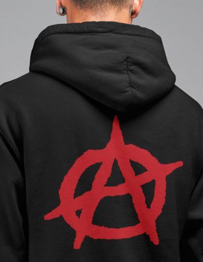 Anarchy Red Anarchist Symbol Unisex Heavy Blend Zip Hoodie