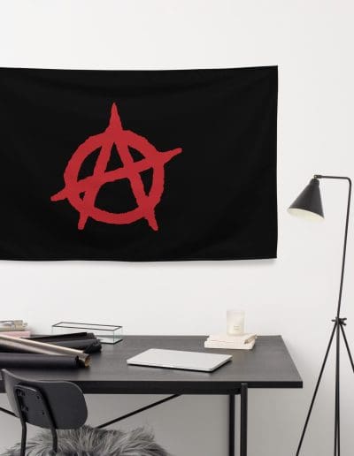Anarchy Red Anarchist Symbol Flag