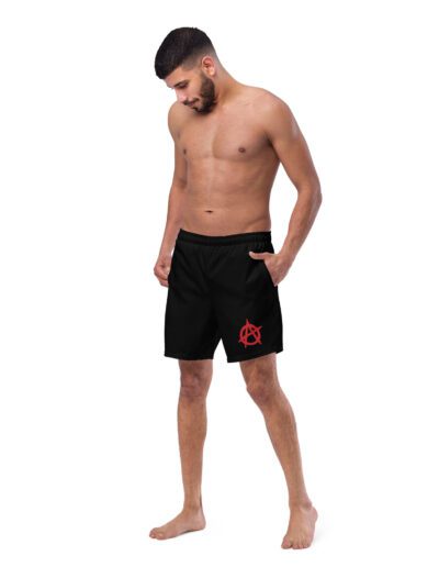 Anarchy Red Anarchist Symbol Men's Swim Trunks