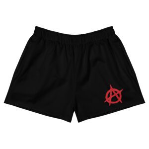 Anarchy Red Anarchist Symbol Women’s Recycled Shorts