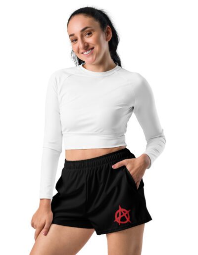 Anarchy Red Anarchist Symbol Women’s Recycled Shorts