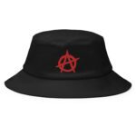 Anarchy Red Anarchist Symbol Old School Bucket Hat