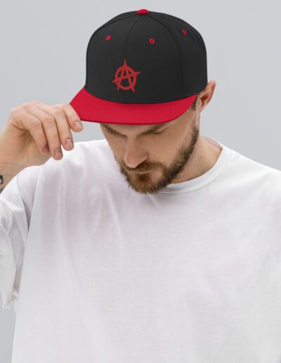 Anarchy Red Anarchist Symbol Snapback Hat