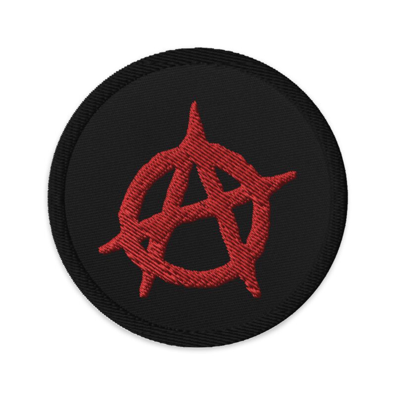 Anarchy Red Anarchist Symbol Embroidered Patches