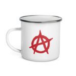 Anarchy Red Anarchist Symbol Enamel Mug