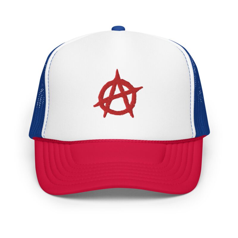Anarchy Red Anarchist Symbol Foam Trucker Hat