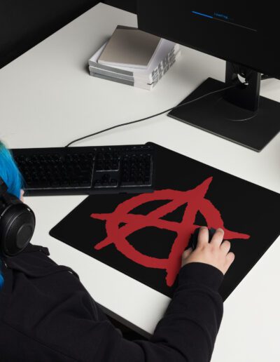 Anarchy Red Anarchist Symbol Gaming Mouse Pad