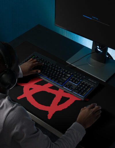 Anarchy Red Anarchist Symbol Gaming Mouse Pad