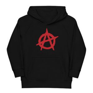 Anarchy Red Anarchist Symbol Kids Eco Hoodie
