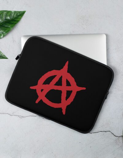 Anarchy Red Anarchist Symbol Laptop Sleeve