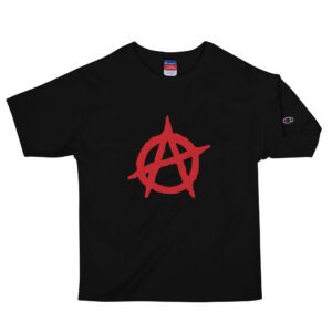 Anarchy Red Anarchist Symbol Men's Champion T-Shirt