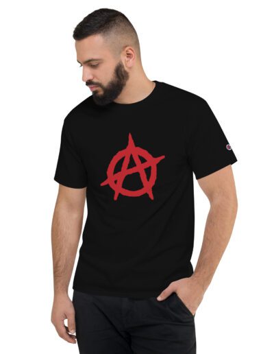 Anarchy Red Anarchist Symbol Men's Champion T-Shirt