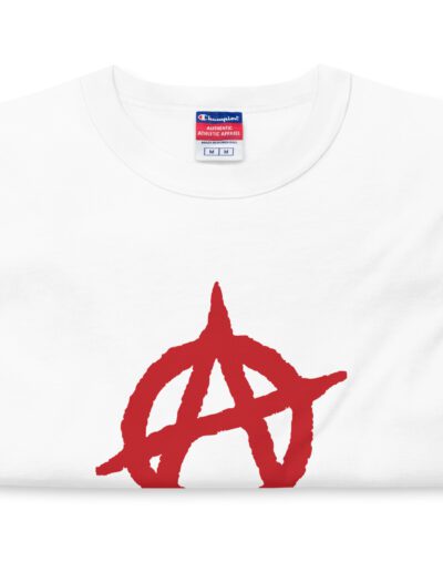 Anarchy Red Anarchist Symbol Men's Champion T-Shirt