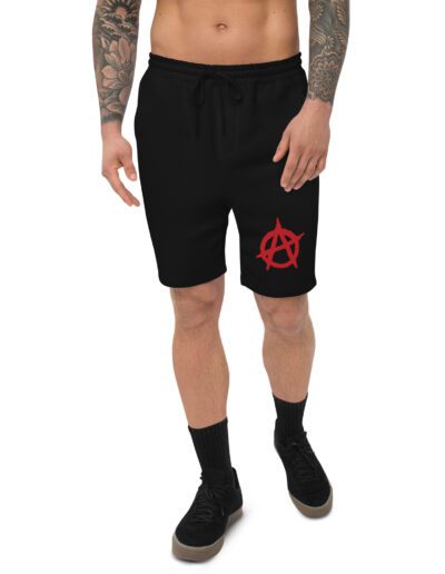 Anarchy Red Anarchist Symbol Men's Fleece Shorts