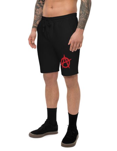 Anarchy Red Anarchist Symbol Men's Fleece Shorts