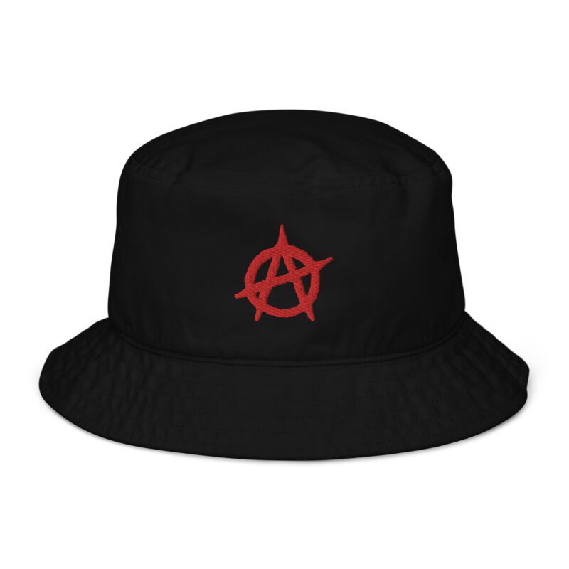 Anarchy Red Anarchist Symbol Organic Bucket Hat