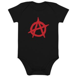 Anarchy Red Anarchist Symbol Organic Cotton Baby Bodysuit
