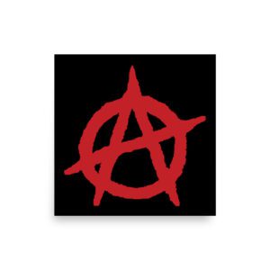 Anarchy Red Anarchist Symbol Photo Paper Poster