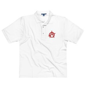 Anarchy Red Anarchist Symbol Men's Premium Polo