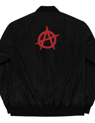 Anarchy Red Anarchist Symbol Premium Recycled Bomber Jacket