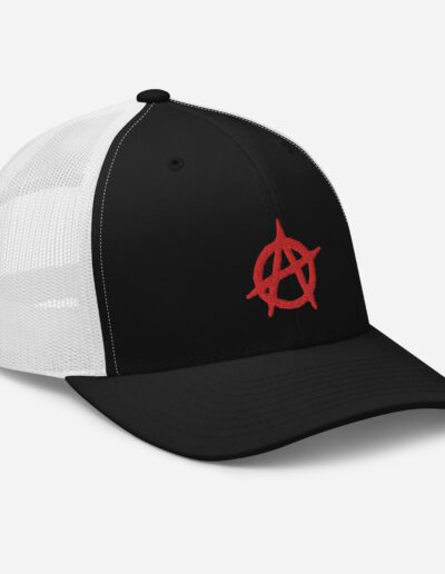 Anarchy Red Anarchist Symbol Trucker Cap