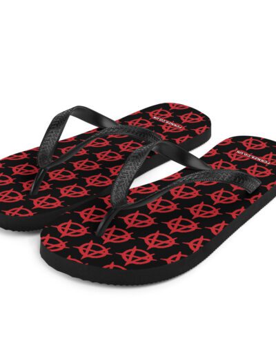 Anarchy Red Anarchist Symbol Flip-Flops