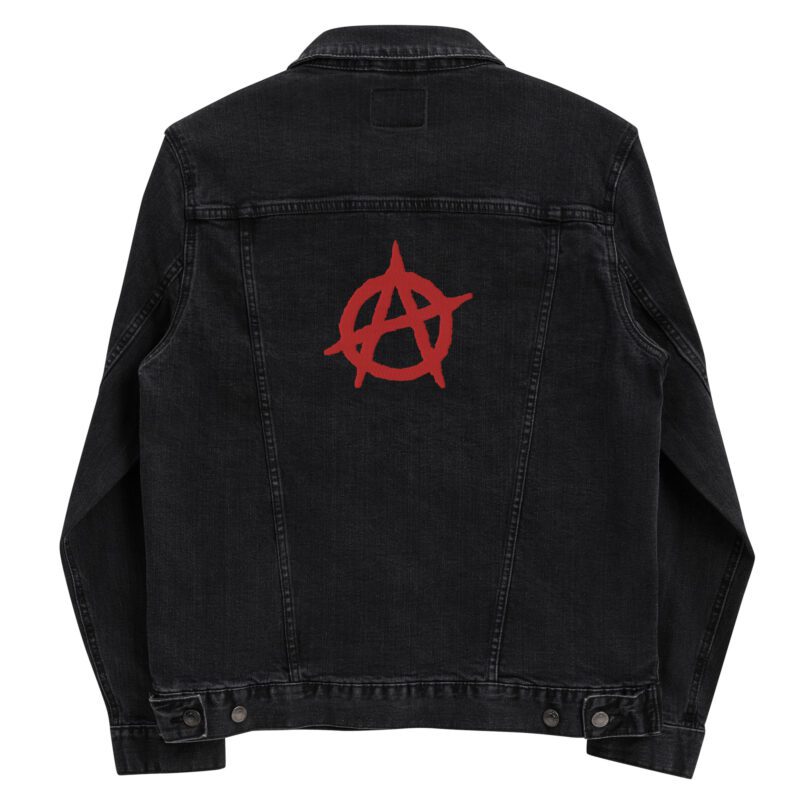Anarchy Red Anarchist Symbol Unisex Denim Jacket