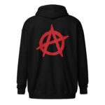 Anarchy Red Anarchist Symbol Unisex Heavy Blend Zip Hoodie