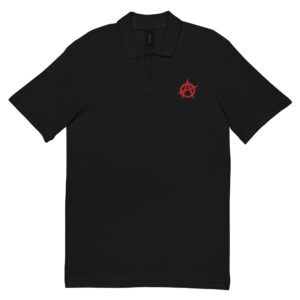 Anarchy Red Anarchist Symbol Unisex Pique Polo Shirt