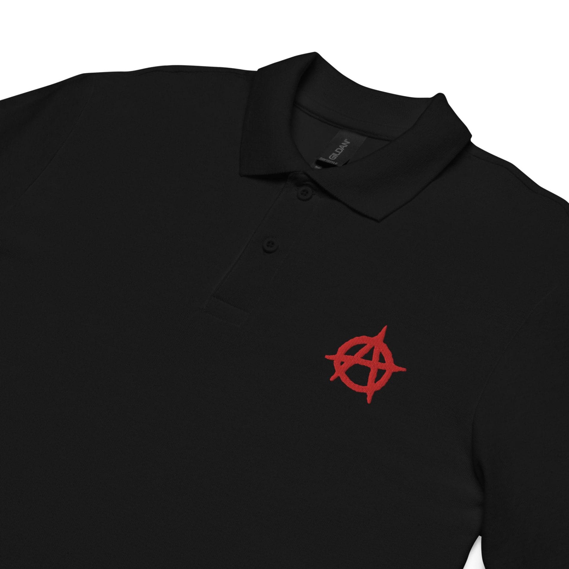 Anarchy Red Anarchist Symbol Unisex Pique Polo Shirt