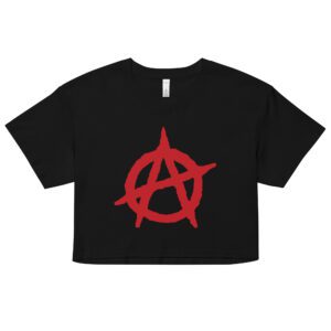Anarchy Red Anarchist Symbol Women’s Crop Top