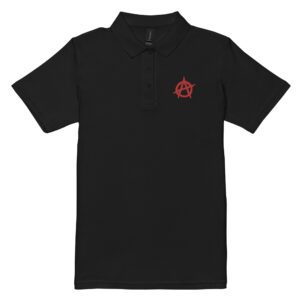 Anarchy Red Anarchist Symbol Women’s Pique Polo Shirt