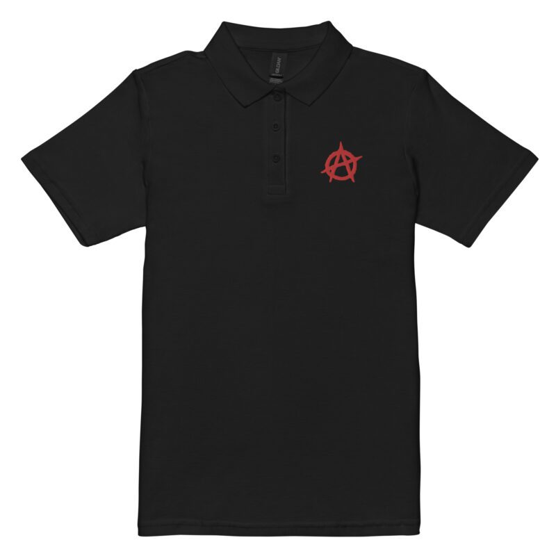 Anarchy Red Anarchist Symbol Women’s Pique Polo Shirt