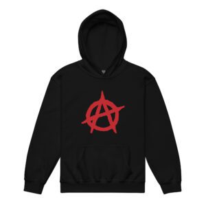 Anarchy Red Anarchist Symbol Kids Heavy Blend Hoodie