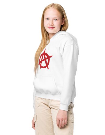 Anarchy Red Anarchist Symbol Kids Heavy Blend Hoodie