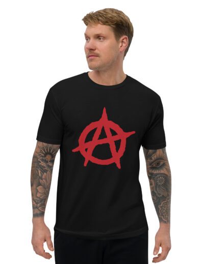 Anarchy Red Anarchist Symbol Men's Fitted T-shirt