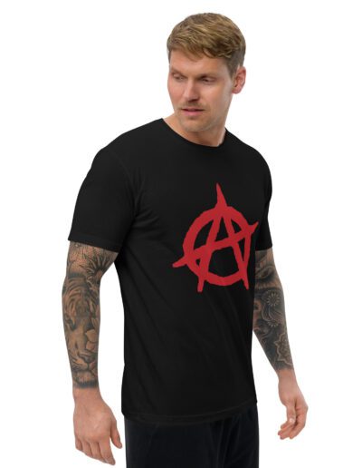 Anarchy Red Anarchist Symbol Men's Fitted T-shirt