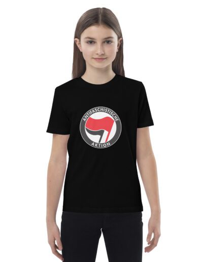 Antifa Antifaschistische Aktion Flag Organic Cotton Kids T-shirt