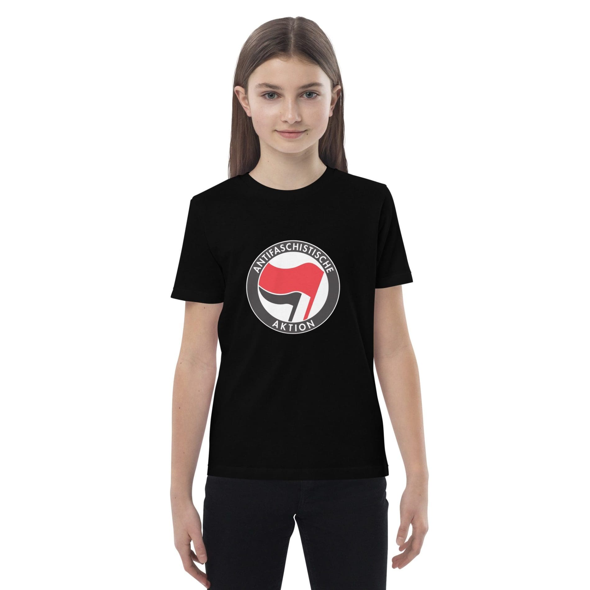 Antifa Antifaschistische Aktion Flag Organic Cotton Kids T-shirt
