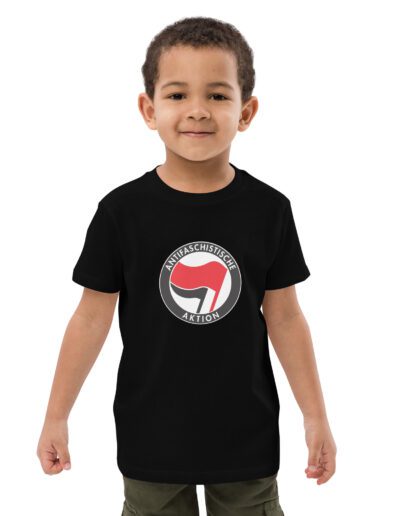 Antifa Antifaschistische Aktion Flag Organic Cotton Kids T-shirt