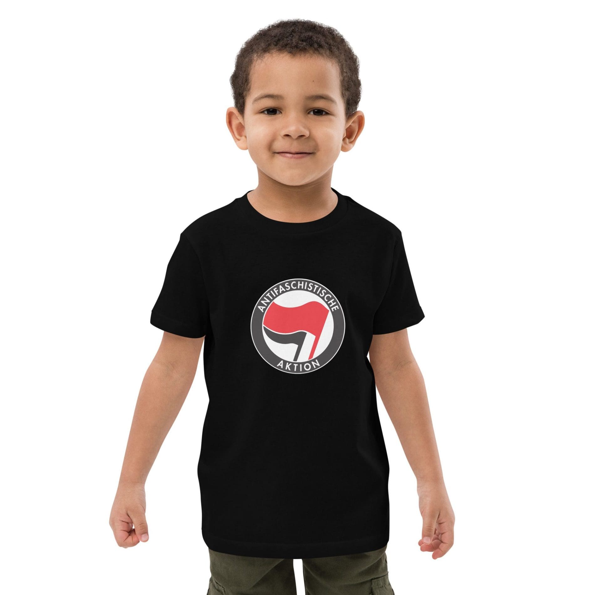 Antifa Antifaschistische Aktion Flag Organic Cotton Kids T-shirt