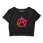 Anarchy Red Anarchist Symbol Women’s Crop Tee