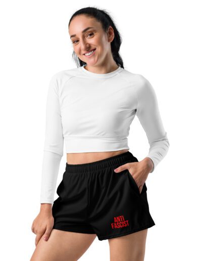 Anti-Fascist Red Women's Recycled Shorts