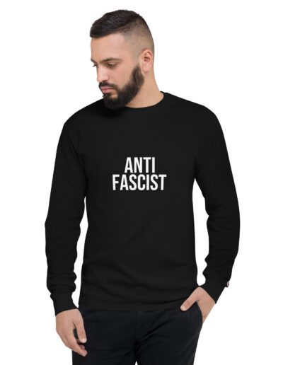 Anti-Fascist Men's Champion Long Sleeve Shirt