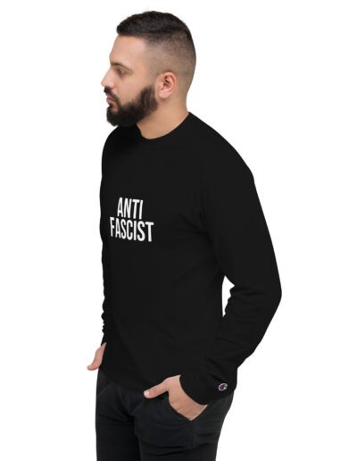 Anti-Fascist Men's Champion Long Sleeve Shirt