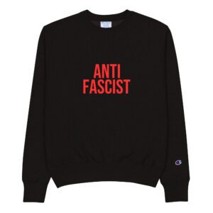 Anti-Fascist Red Champion Sweatshirt