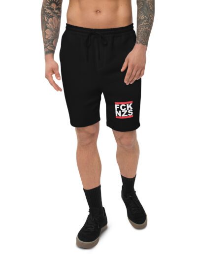 FCK NZS Fuck Nazis Men's Fleece Shorts