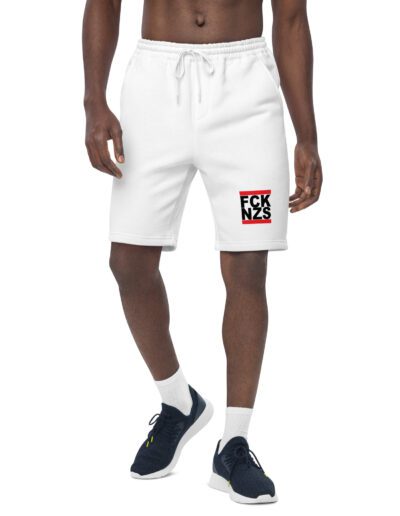 FCK NZS Fuck Nazis Black Men's Fleece Shorts